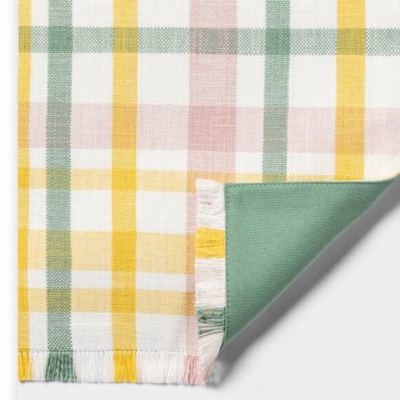 NWT - 72" X 14" Cotton Plaid Table Runner - Picture 3 of 4